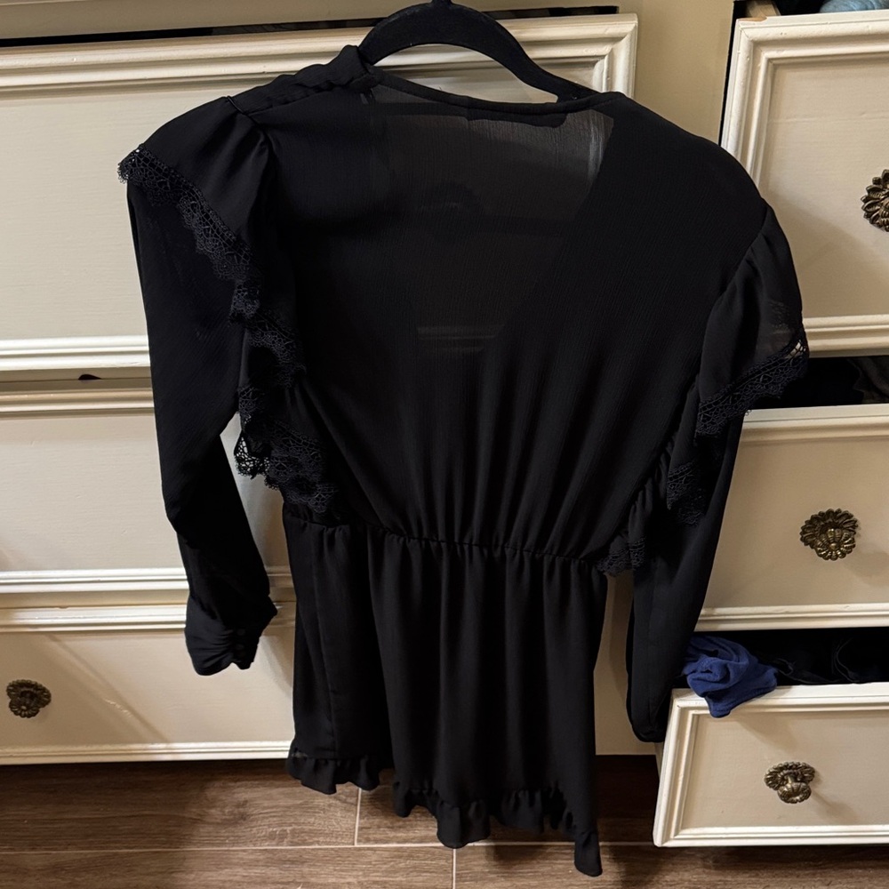 Zara Black Ruffled Dress - Picture 3 of 3
